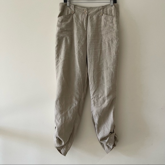 Jones New York Linen Cargo Button Detail Pants - Picture 15 of 15